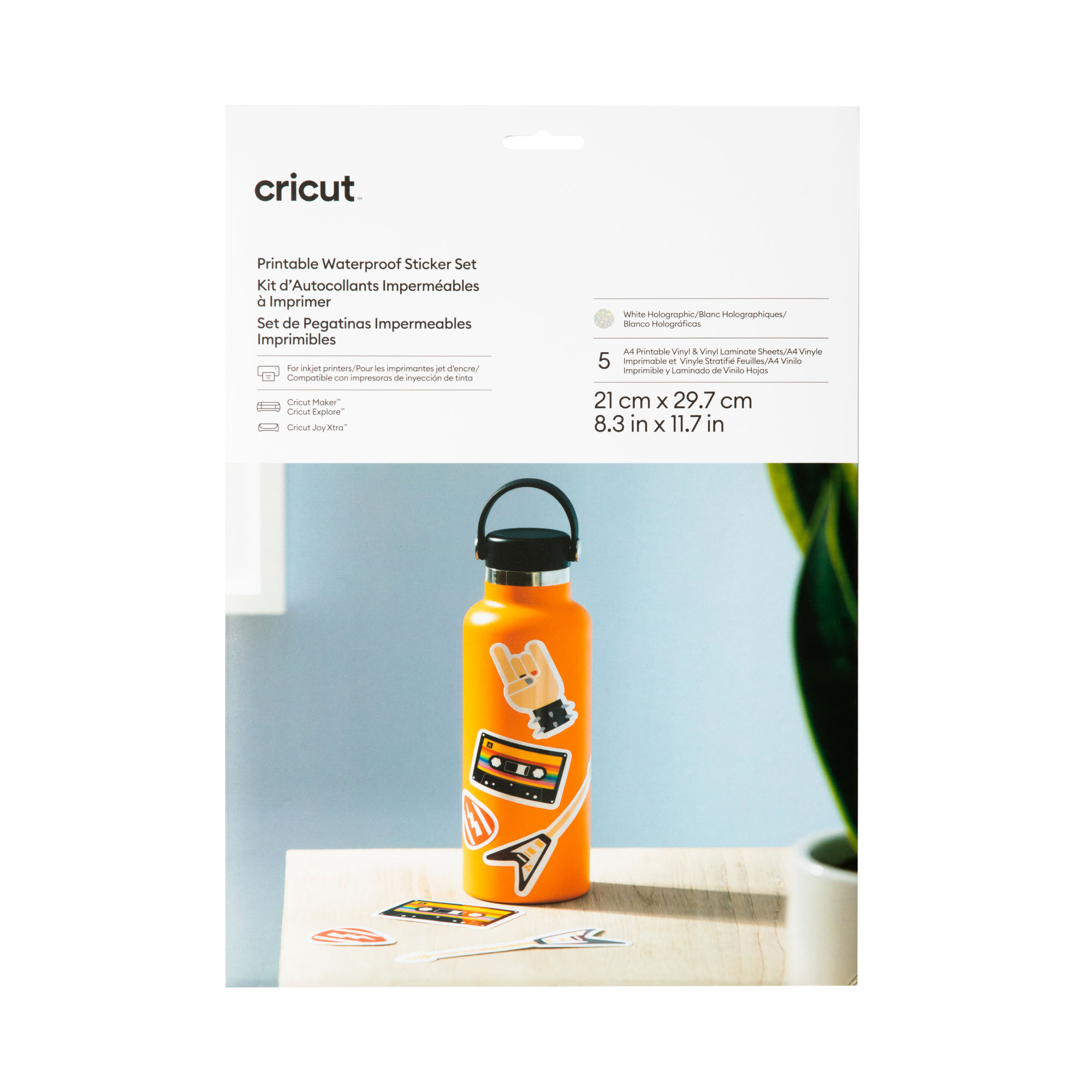Cricut Sticker Set Waterproof A4 - 5 sheets (White Holographic) Cricut Sticker Set Waterproof A4 - 5 sheets (White Holographic)