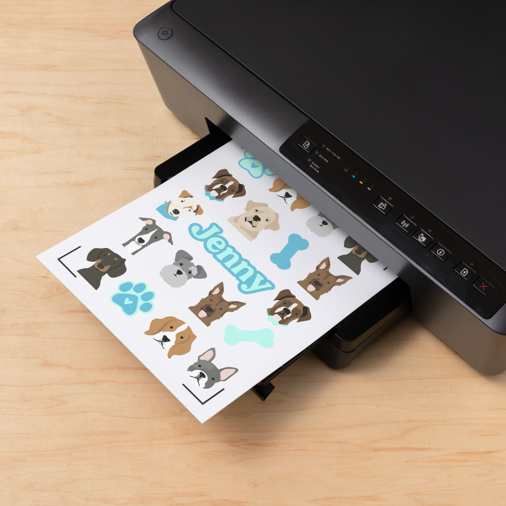 Cricut Sticker Set Waterproof A4 - 6 sheets (White)