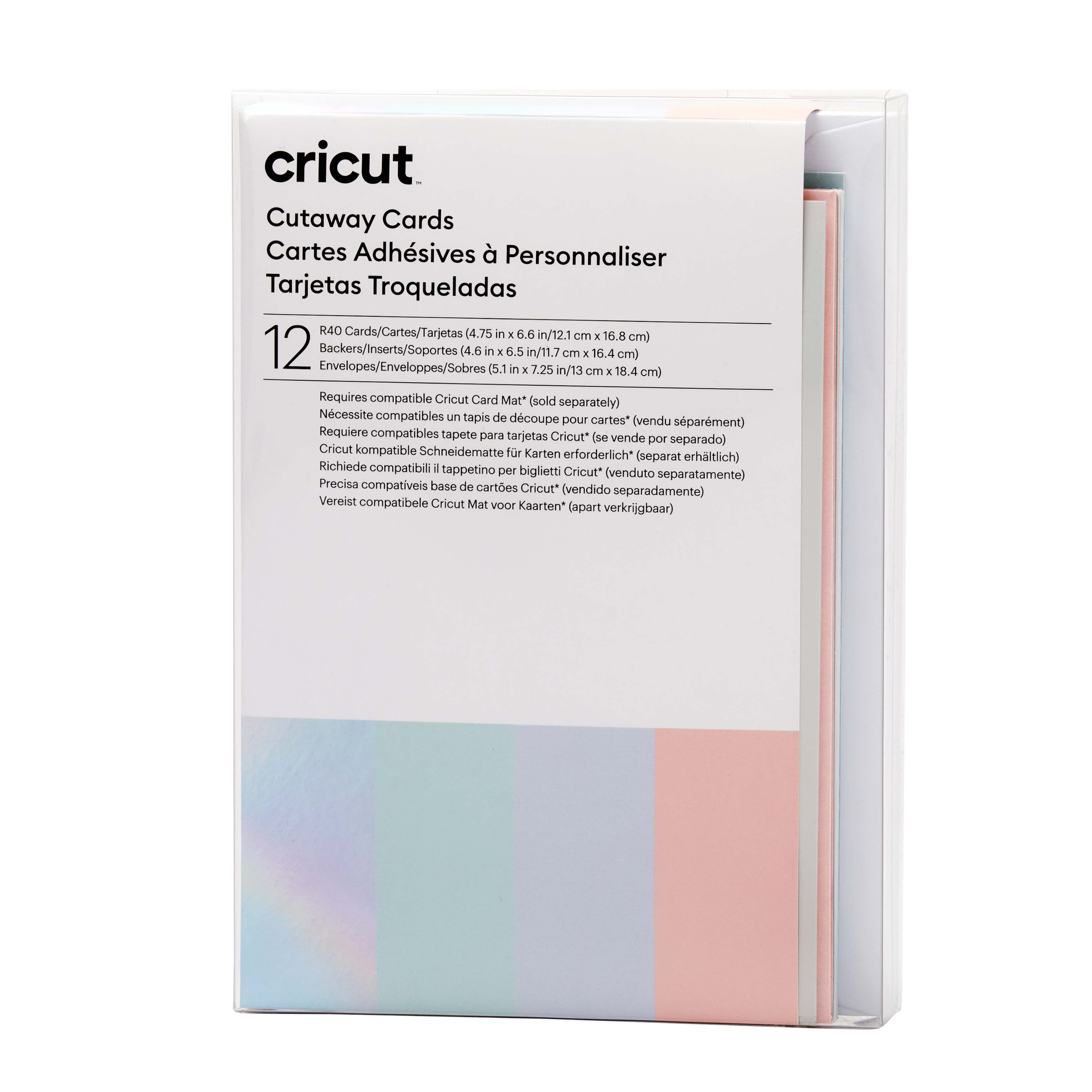 Cricut Cut-Away Cards Pastel R40 (12,1 cm x 16,8 cm) 12-pack Cricut Cut-Away Cards Pastel R40 (12,1 cm x 16,8 cm) 12-pack