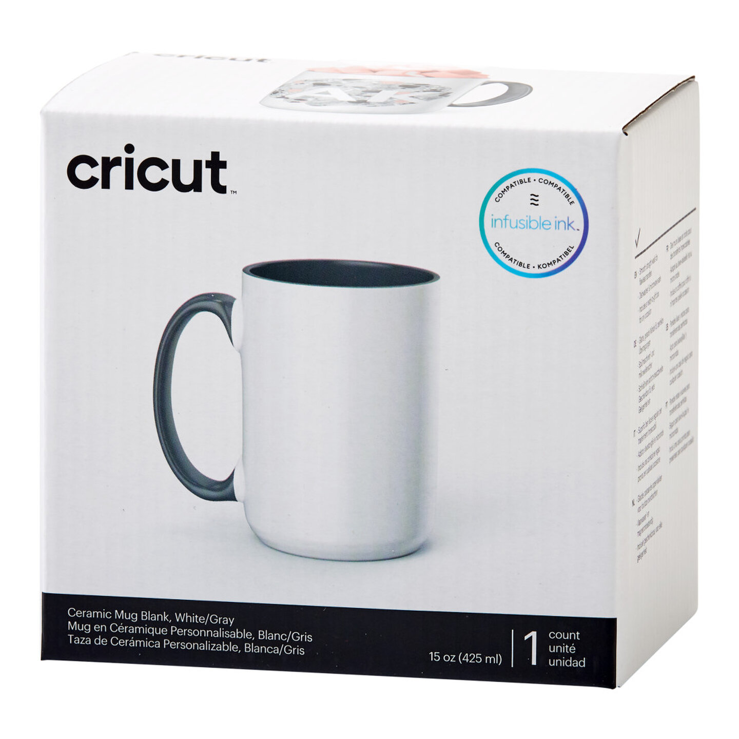 Cricut Mug Grey / White 425ml (1 piece)